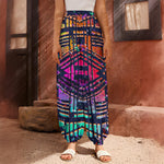 Ethnic Aztec Grunge Trippy Print Harem Pants
