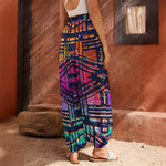 Ethnic Aztec Grunge Trippy Print Harem Pants