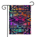 Ethnic Aztec Grunge Trippy Print House Flag