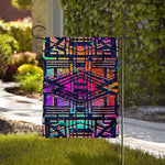 Ethnic Aztec Grunge Trippy Print House Flag