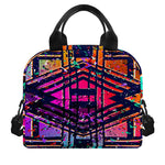 Ethnic Aztec Grunge Trippy Print Insulated Lunch Bag