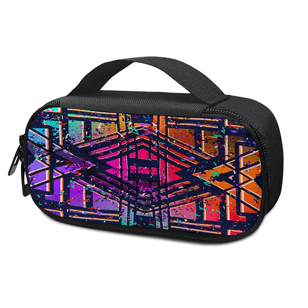 Ethnic Aztec Grunge Trippy Print Insulin Cooler Travel Case