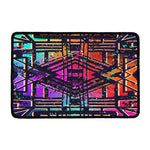 Ethnic Aztec Grunge Trippy Print Kitchen Mat