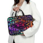 Ethnic Aztec Grunge Trippy Print Laptop Sleeve With Handle