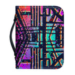 Ethnic Aztec Grunge Trippy Print Leather Bible Cover