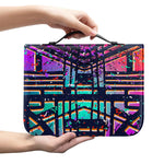 Ethnic Aztec Grunge Trippy Print Leather Bible Cover