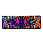 Ethnic Aztec Grunge Trippy Print Long Kitchen Mat