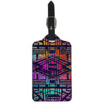 Ethnic Aztec Grunge Trippy Print Luggage Tag