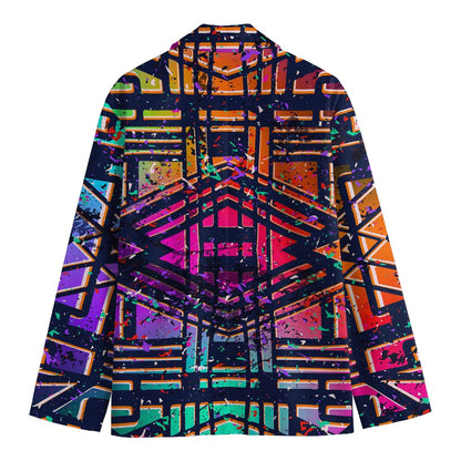 Ethnic Aztec Grunge Trippy Print Men's Blazer