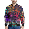 Ethnic Aztec Grunge Trippy Print Men's Bomber Jacket