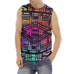 Ethnic Aztec Grunge Trippy Print Men's Fitness Tank Top