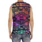 Ethnic Aztec Grunge Trippy Print Men's Fitness Tank Top