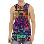 Ethnic Aztec Grunge Trippy Print Men's Muscle Tank Top