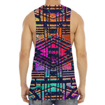 Ethnic Aztec Grunge Trippy Print Men's Muscle Tank Top