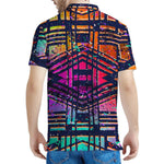 Ethnic Aztec Grunge Trippy Print Men's Polo Shirt