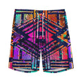 Ethnic Aztec Grunge Trippy Print Men's Athletic Shorts