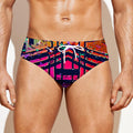 Ethnic Aztec Grunge Trippy Print Men's Swim Briefs