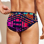 Ethnic Aztec Grunge Trippy Print Men's Swim Briefs