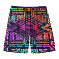 Ethnic Aztec Grunge Trippy Print Men's Swim Trunks