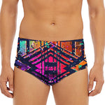 Ethnic Aztec Grunge Trippy Print Men's Triangle Swim Briefs