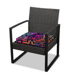 Ethnic Aztec Grunge Trippy Print Outdoor Seat Cushion Cover