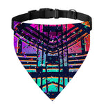 Ethnic Aztec Grunge Trippy Print Over The Collar Dog Bandana