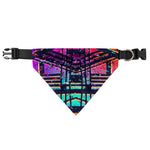Ethnic Aztec Grunge Trippy Print Over The Collar Dog Bandana