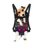 Ethnic Aztec Grunge Trippy Print Pet Carrier Backpack