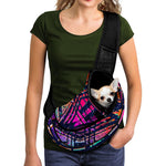 Ethnic Aztec Grunge Trippy Print Pet Sling Carrier