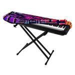 Ethnic Aztec Grunge Trippy Print Piano Keyboard Cover