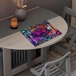 Ethnic Aztec Grunge Trippy Print Placemat