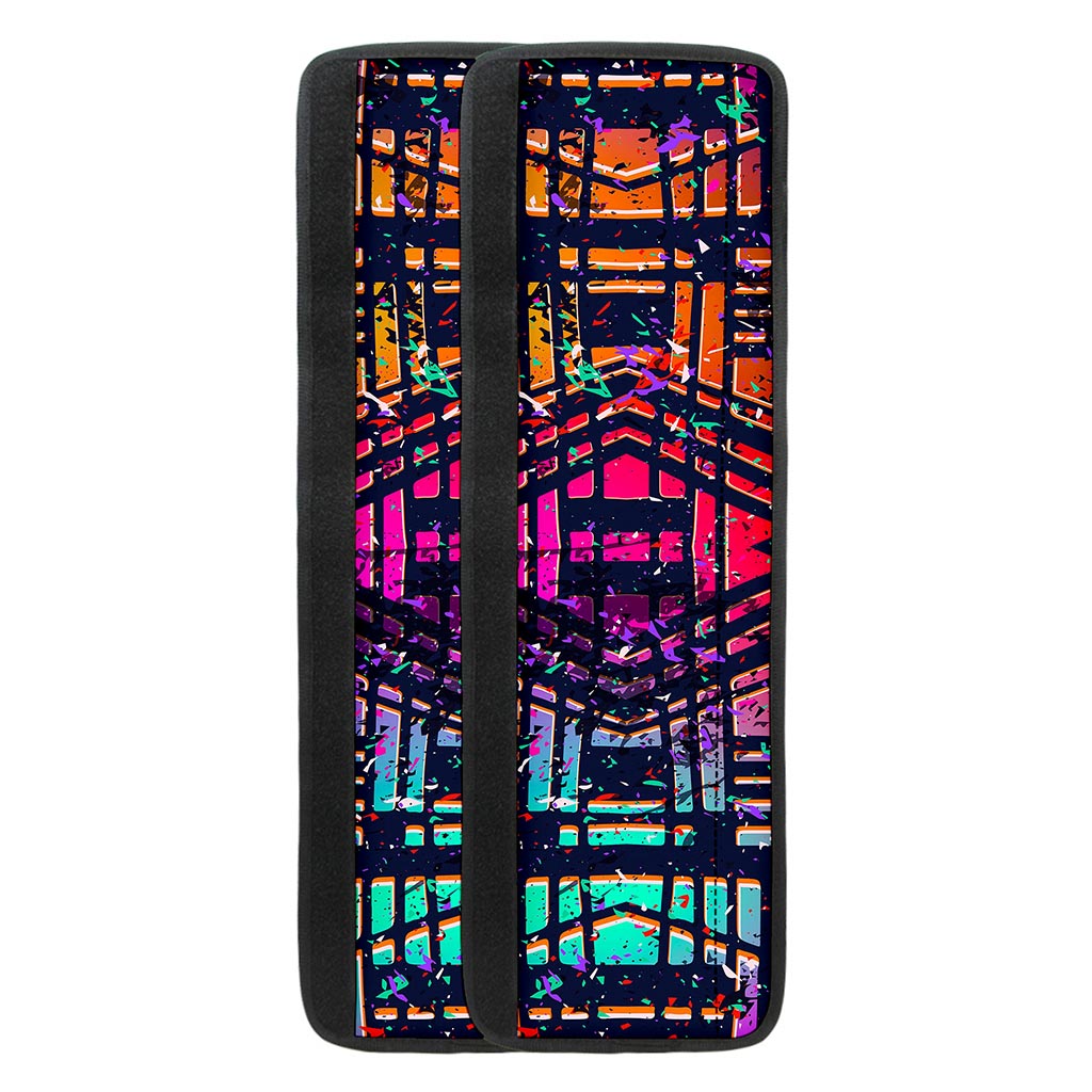 Ethnic Aztec Grunge Trippy Print Refrigerator Handle Covers