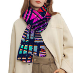 Ethnic Aztec Grunge Trippy Print Scarf