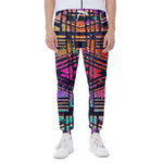 Ethnic Aztec Grunge Trippy Print Scuba Joggers