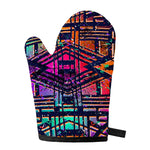 Ethnic Aztec Grunge Trippy Print Single Oven Mitt