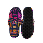 Ethnic Aztec Grunge Trippy Print Slippers