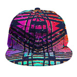Ethnic Aztec Grunge Trippy Print Snapback Cap