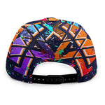 Ethnic Aztec Grunge Trippy Print Snapback Cap