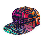 Ethnic Aztec Grunge Trippy Print Snapback Cap