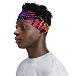 Ethnic Aztec Grunge Trippy Print Sports Headband
