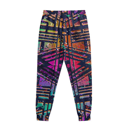 Ethnic Aztec Grunge Trippy Print Sweatpants