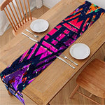 Ethnic Aztec Grunge Trippy Print Table Runner