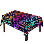 Ethnic Aztec Grunge Trippy Print Tablecloth