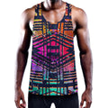 Ethnic Aztec Grunge Trippy Print Men's Workout Tank Top