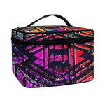 Ethnic Aztec Grunge Trippy Print Travel Makeup Bag