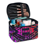 Ethnic Aztec Grunge Trippy Print Travel Makeup Bag