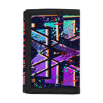 Ethnic Aztec Grunge Trippy Print Trifold Wallet