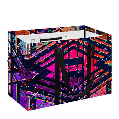 Ethnic Aztec Grunge Trippy Print Utility Tote Bag