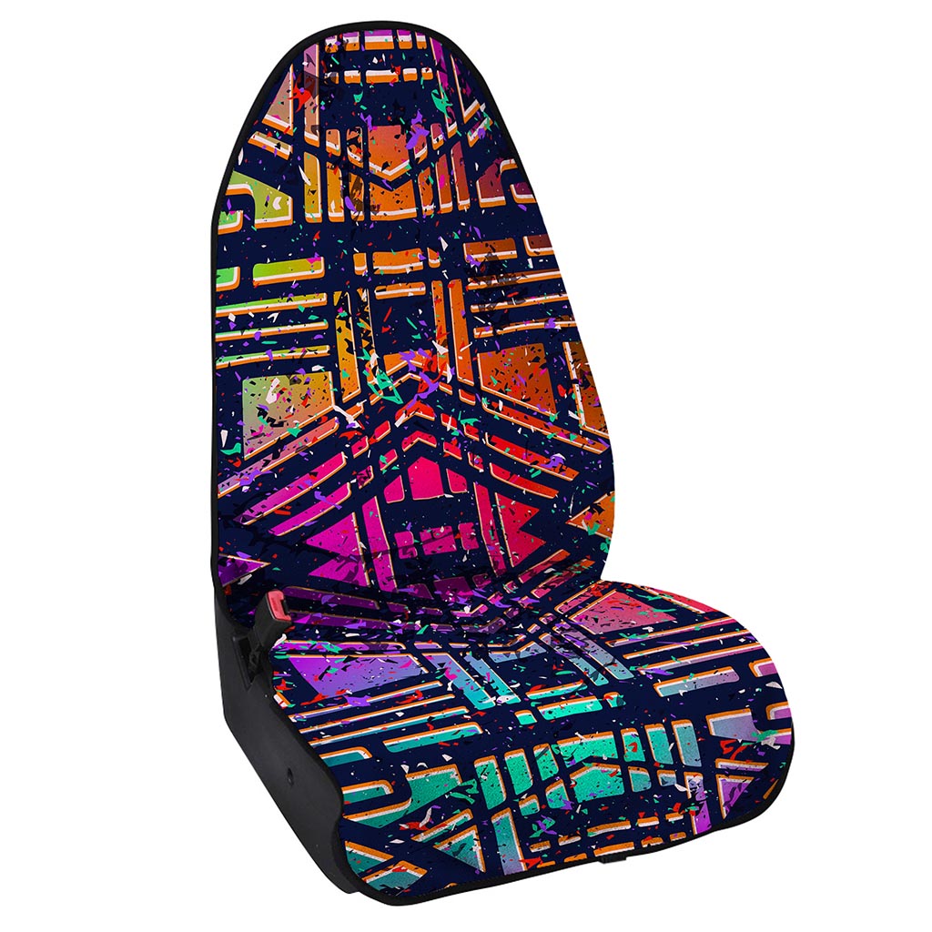 Ethnic Aztec Grunge Trippy Print Waterproof Car Seat Cover
