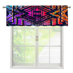 Ethnic Aztec Grunge Trippy Print Window Valance